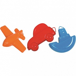 Формочки для песочницы из серии Транспорт, 3 вида (Gowi, 558-55k)